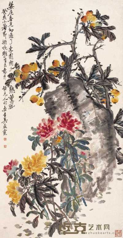 吴藏龛 癸亥（1923年）作 春光熏风图 轴 141×73cm